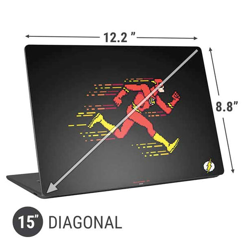DC Comics The Flash Pixelated Running Pose Universal Laptop 15in (12.2 x 8.8in) Skin